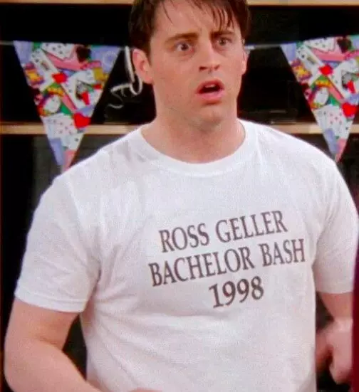 friends ross bachelor party shirt