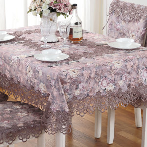 Embroidered table cloth European -style fabric circular table cloth cloth table table cloth chair chair suite cushion rural chair sleeve