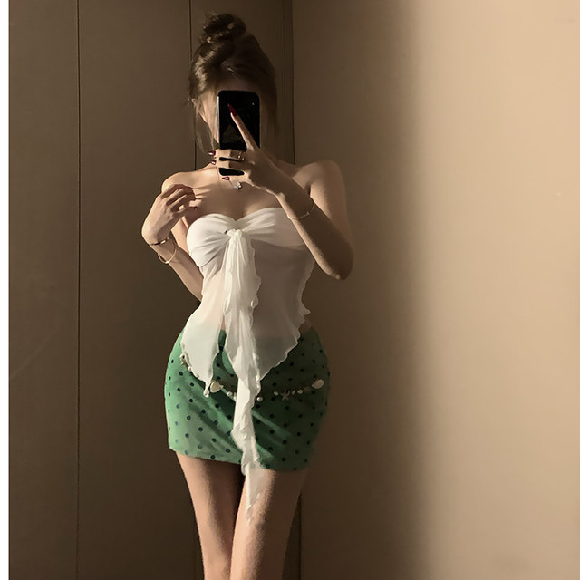 Original New Split Skirt Bikini Swimsuit Feminine Pure Desire Small Breasts Slim Hot Girl Island Resort Hot Spring