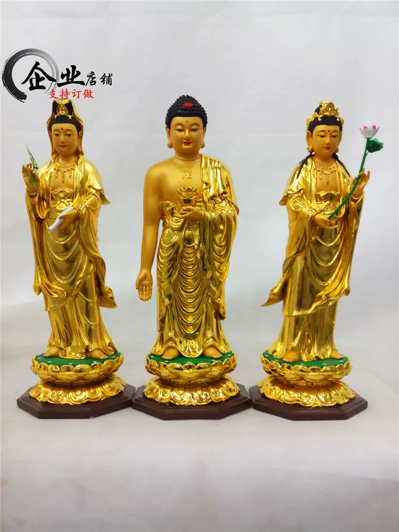 中式木雕善财童子佛像香樟木红孩儿精雕神像实心贴真黄金圣婴大王