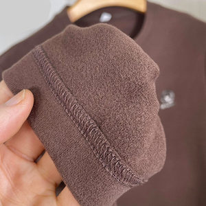 Double -sided virtue bottoming shirt men with long -sleeved T -shirts round neck sweater spring and autumn clothes warm underwear grinding hair