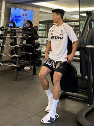 Satjdm American-Style Short-Sleeved Patchwork Color-Block Raglan Sleeve Basketball Training Shirt T-Shirt for Fitness, Running, and Sports Students in Summer