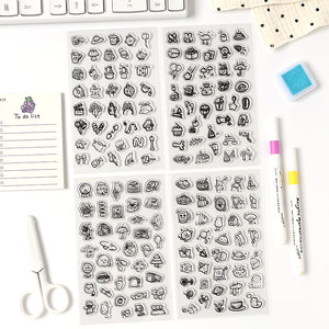 
Yuanqiqulu transparent silicone handbook seal washed cute animal pattern student children diy handmade stamp