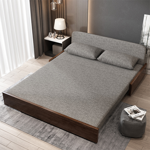 意式轻奢实木沙发床让你的家更加美好