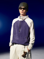 Daikon Lab 23Aw Outdoor Lightweight Mid-Layer Warm Plaid Fleece Spliced Zipper Hoodie Sweatshirt