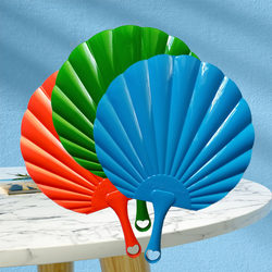 High-End Chinese-Style Large Round Plastic Extra-Large Thick Durable Rubber Portable Hand-Held Dance Fan