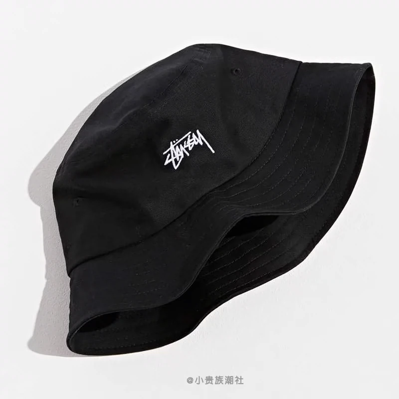 美版STUSSY STOCK BUCKET HAT經典刺繡漁夫帽子男 遮陽盆帽女潮牌-Taobao