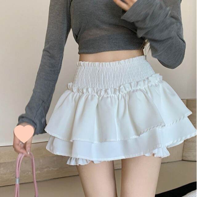 Black short skirt for women in summer new hot style sweet high waist little princess ultra-short cake skirt pure and lustful style to make them look thin