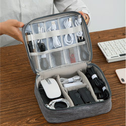Large-Capacity Portable Data Cable Bag Storage Bag Digital Computer Accessory Bag Power Supply Charging Cable Charger Storage Box