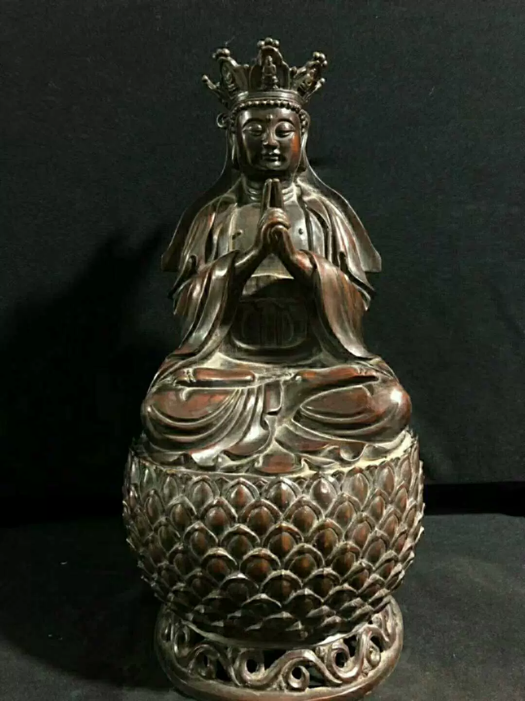 純銅 米拉日巴仏像 置物0