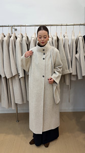 
2025 winter new style double-sided wool coat with stand collar and shoulder bag for women, mid-length slim wool coat for women