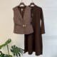 Mom wears autumn new vest two-piece set fashionable temperament middle-aged and elderly dress suit clothes cardigan horse clip