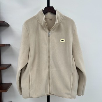 
New autumn and winter mother's solid color zipper jacket