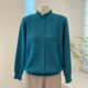 Autumn and winter middle-aged and elderly mother's clothing solid color half turtleneck bottoming shirt top middle-aged and elderly warm and comfortable knitted sweater for women