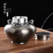 Tác phẩm của Master Xu Yunyong Spotted Thiếc Dragon Tin Can Retro Pure Tin Tea Can Lingxiao/Lingyun/Lingbao/Huarui hũ đựng trà bằng gốm 