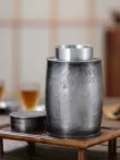 Banxilong tín có thể công việc sửa chữa Miaojixiang trà kho tinh khiết trà thiếc có thể handmade tín retro kín trà lưu trữ có thể hũ sứ đựng trà 