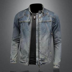 
Marvel Venom Stand Collar Denim Jacket Men's Spring and Autumn New Washed Design American Retro Lottery Jacket