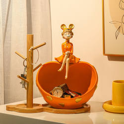 Light Luxury Bubble Girl Entrance Key Storage Ornament Living Room Home Internet Celebrity Decoration Housewarming Gift