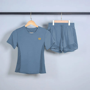 
Swimming suit and sportswear suit for women in summer Korean style fashionable casual thin running shorts shorts T-shirt two-piece set