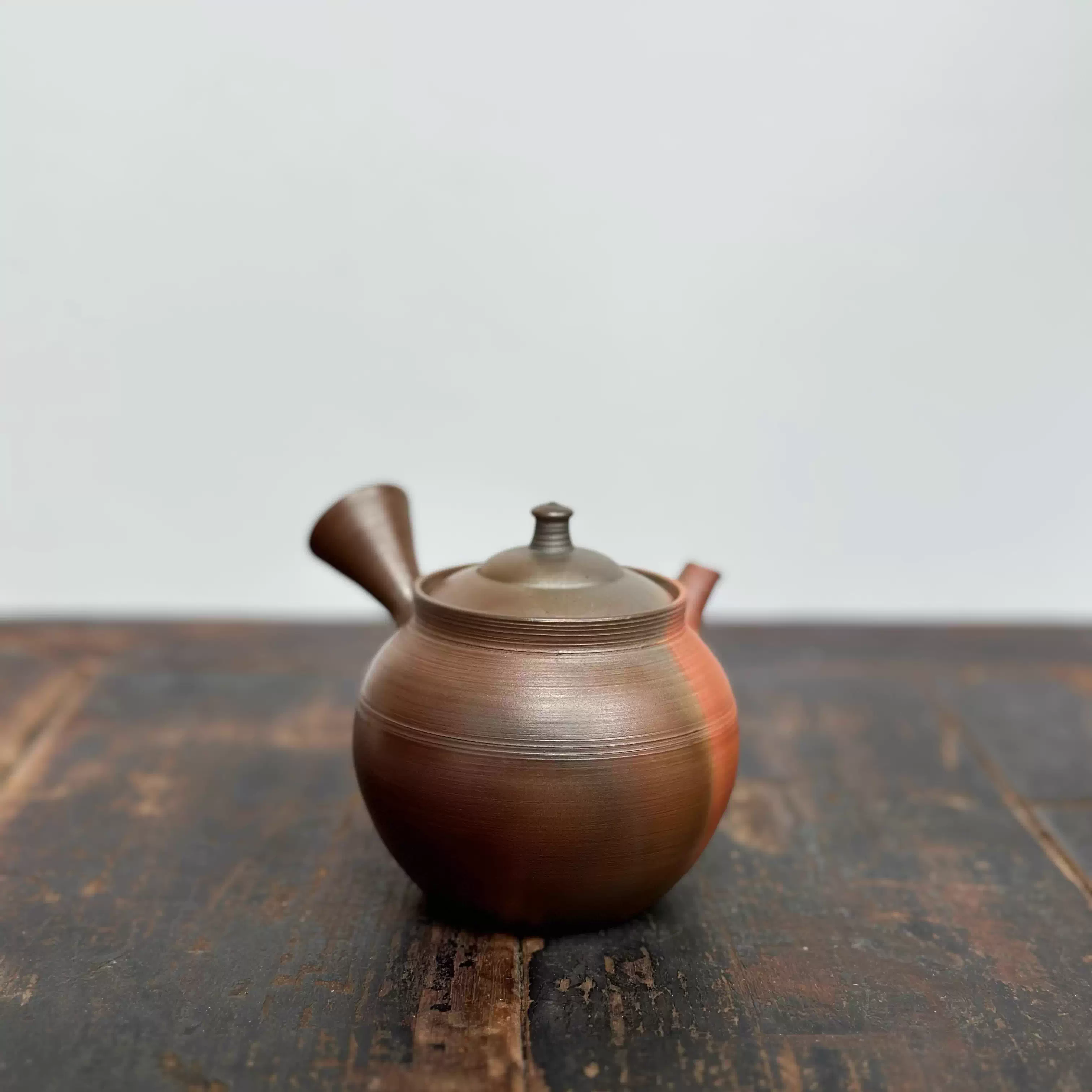 日本手工常滑燒朱泥茶壺TOKONAME甚秋陶苑九宮壺寒雨扁壺伊藤成二