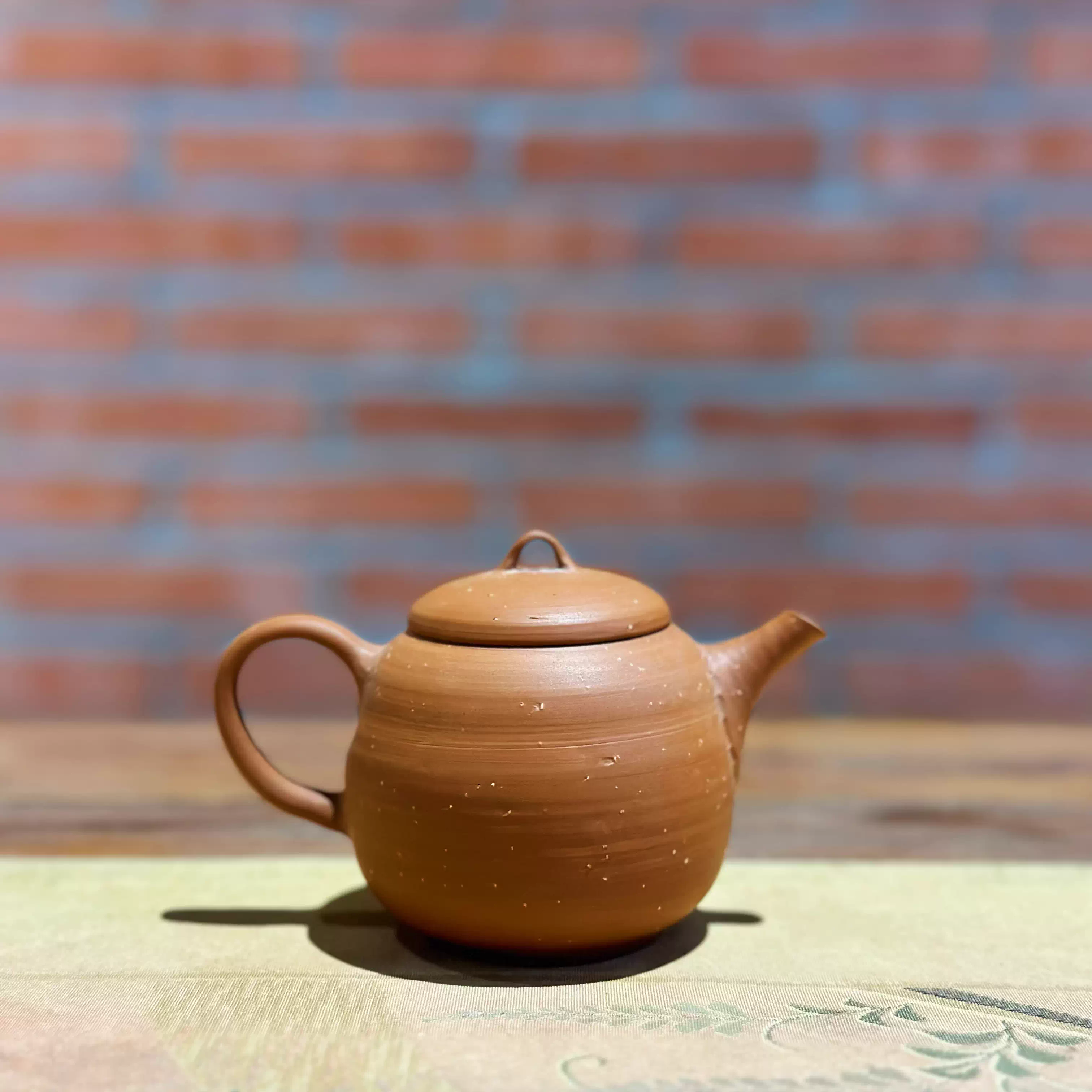 日本手工常滑燒朱泥茶壺TOKONAME甚秋陶苑九宮壺寒雨扁壺伊藤成二