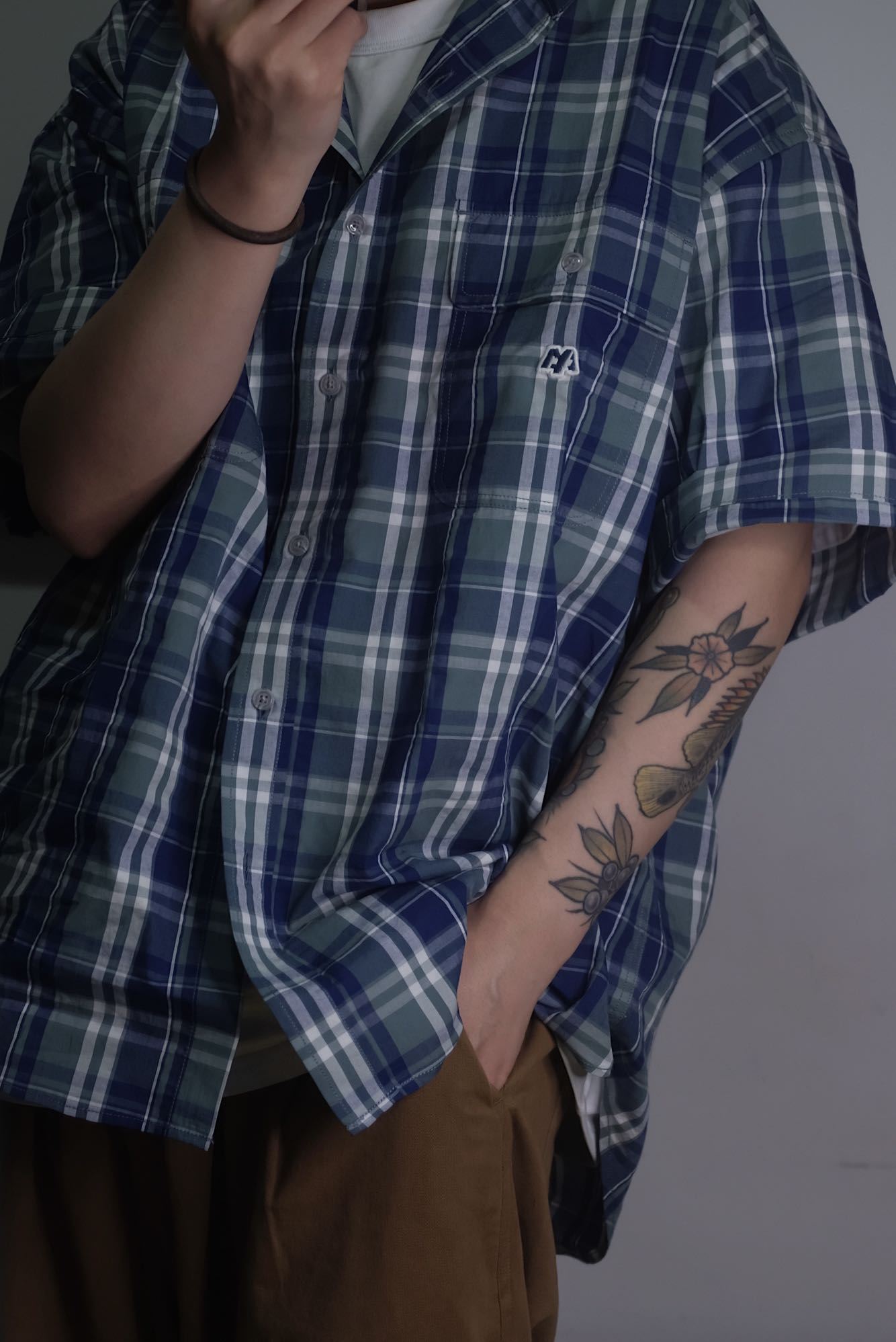 格纹短袖衬衫,高级有品位 图3