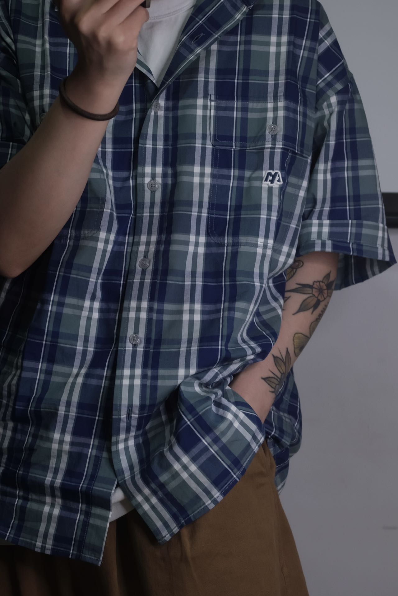 格纹短袖衬衫,高级有品位 图4