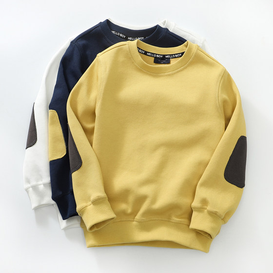
Texture children's pique cotton sweatshirt cotton boys' sportswear spring and autumn children's clothing medium and large children's clothing baby W12