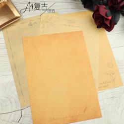 A4 retro blank kraft letter paper envelope set literary manuscript paper printing European romantic love letter photo storage bag
