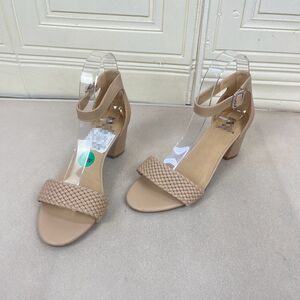 
Lady Shoes foreign trade original single women's shoes round toe solid color thick heel braided one-word strap fashion versatile fashion sandals