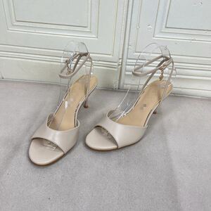 
Lady Shoes foreign trade original single women's shoes genuine leather new fashion round toe solid color stiletto heel one-word buckle fashion sandals