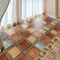American Pastoral Country Retro Antique Tiles Living Room Balcony Bedroom Tiles Courtyard Garden Non-Slip Wear-Resistant Floor Tiles