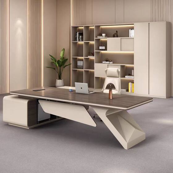 Light luxury boss desk desk simple Modern chairman President desk table manager office manager office table and chair combination
