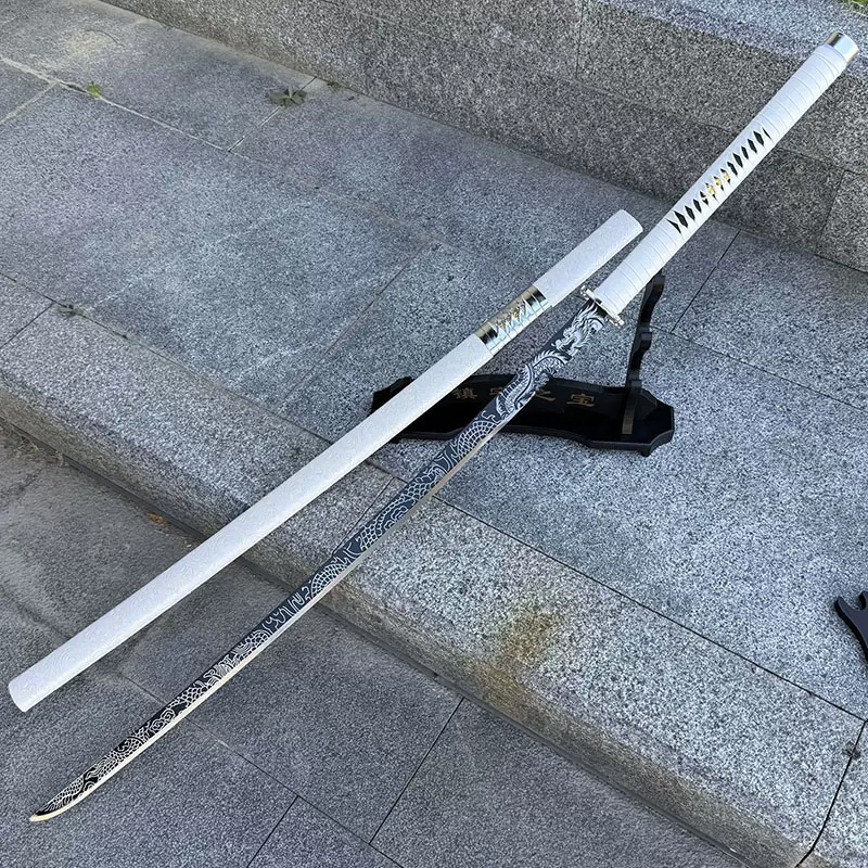 一体锰钢古风唐横刀冷兵器刀收藏金属柄苗刀高性能未开刃