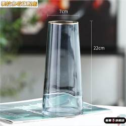 European-style Minimalist vase flower arrangement anti-drop glass water-raising transparent bamboo rich bamboo special hard flower pot simple