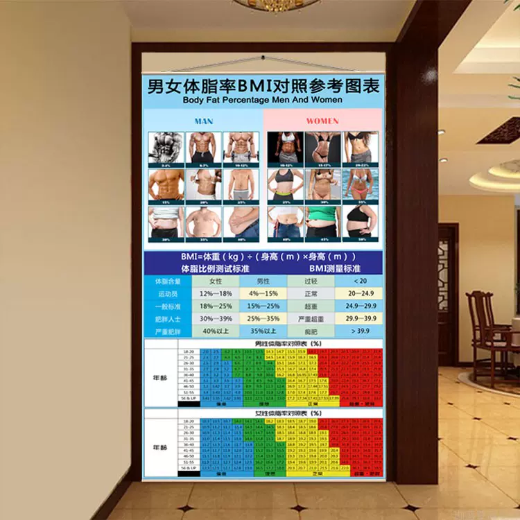人体姿势不正常体态评估健身瑜伽挂墙壁纸男女体脂肪率胖 人体姿势不正常体态评估健身瑜伽挂墙壁纸男女体脂肪率胖