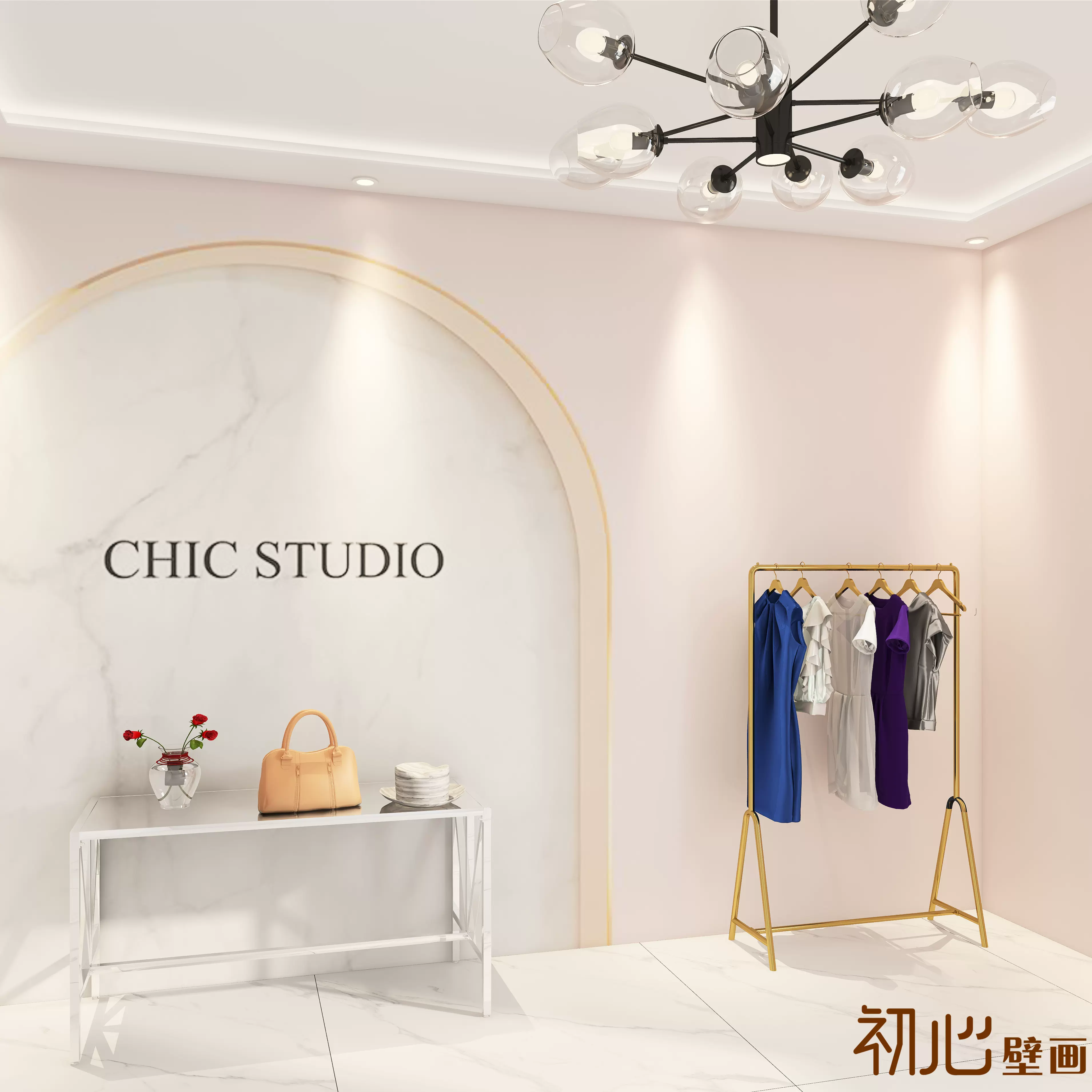 簡約大理石壁紙3d凹凸臥室背景牆網紅直播間女裝服裝店壁紙高級感 Taobao