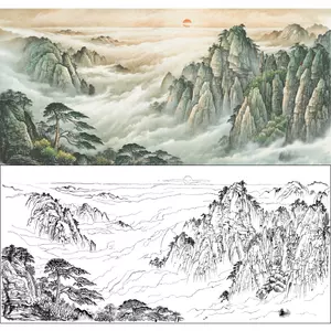山水风景工笔白描- Top 100件山水风景工笔白描- 2024年5月更新- Taobao