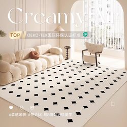 Carpet for Living Room, Large Area, Full Coverage Floor Mat, 2025 New Model, Light Luxury, High-End, Washable, Stain-Resistant, Non-Slip, Bedroom Bedside Rug