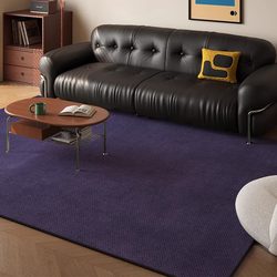 Light Luxury and High-End Living Room Carpet, Mid-Century Style Sofa Coffee Table Mat, Retro Purple Bedroom Bedside Rug, 2025 New Model