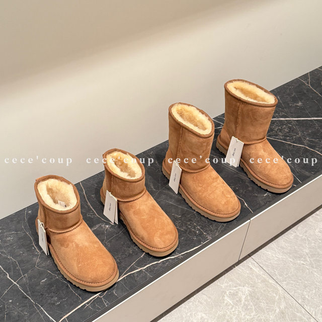 cece coup has found a treasure! 09/08 New product 25FW sheepskin fur integrated velvet thickened snow boots