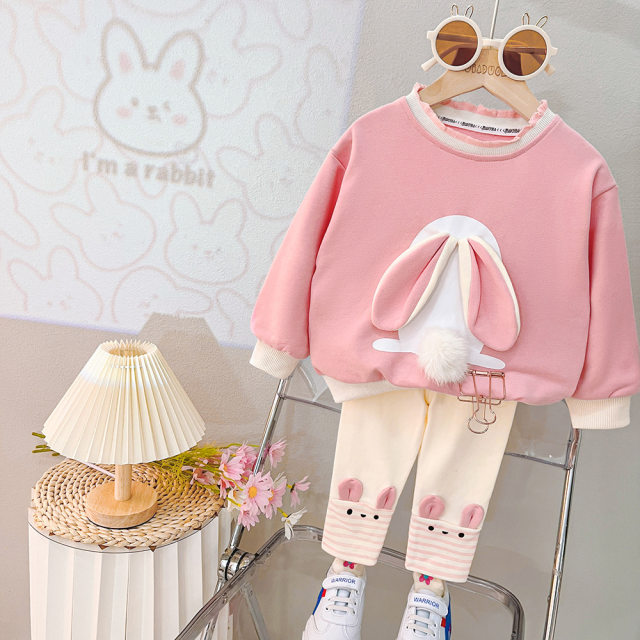 Baby girl spring clothing set 2024 new children's Korean version of ...