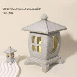 Simulated Stone Lantern Japanese-Style Landscaping and Decorative Items Desktop Micro-Landscape Japanese Restaurant Sushi Restaurant Restaurant Decoration Stone Lantern