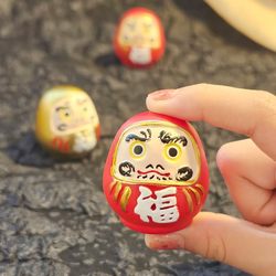 Japanese Lucky Cat Cute Daruma Figurine Desktop Home Room Japanese Sushi Restaurant Front Desk Japanese-Style Decoration