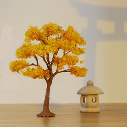 Miniature Tree Desktop Ornament Decoration Japanese-Style Figurine Scene Arrangement Antique Props Micro Landscape Decoration Small Ornaments