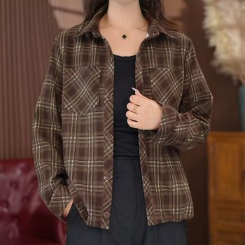 
Slim long sleeve shirt, versatile shirt for mom