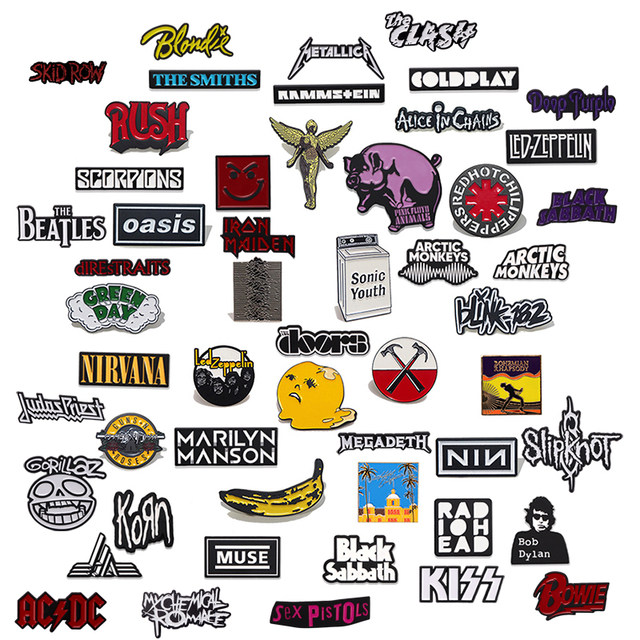 Rock band metal original idea Pink Floyd brooch Blur egg yolk badge peripheral bars pin