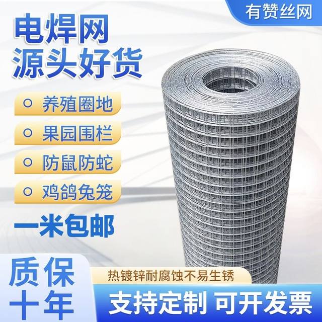 Hot -dip galvanized iron wire fence breeding net fence, rat protection iron net mesh net grid balcony steel wire fence net