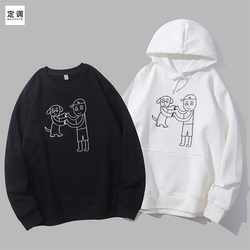 Otani Shohei pattern same style dog fashion mental state niche design round neck sweatshirt hoodie diy