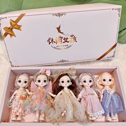 Girl Toys 2023 New Set Big Gift Box Dress Up Princess Doll Simulation Children Exquisite Doll